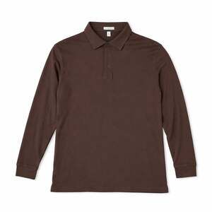 Peter Millar Men's XXL Long Sleeve Classic Polo Shirt in Walnut Brown